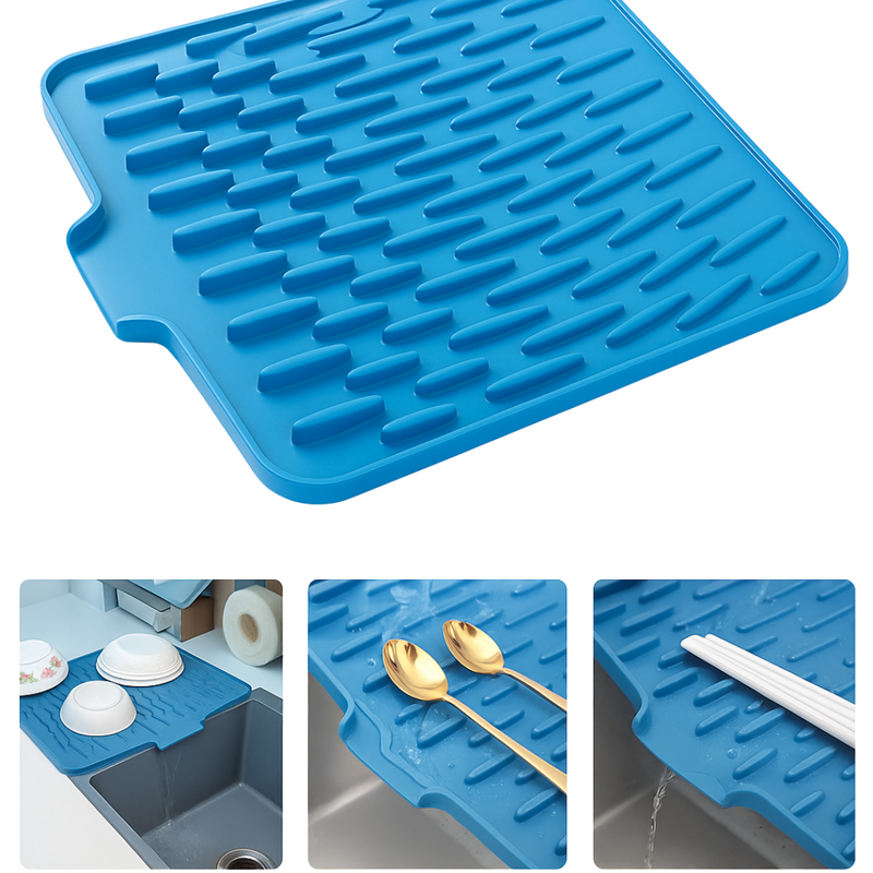 Escorredor de Louça Silicone Antiderrapante - Secagem Rápida Inteligente
