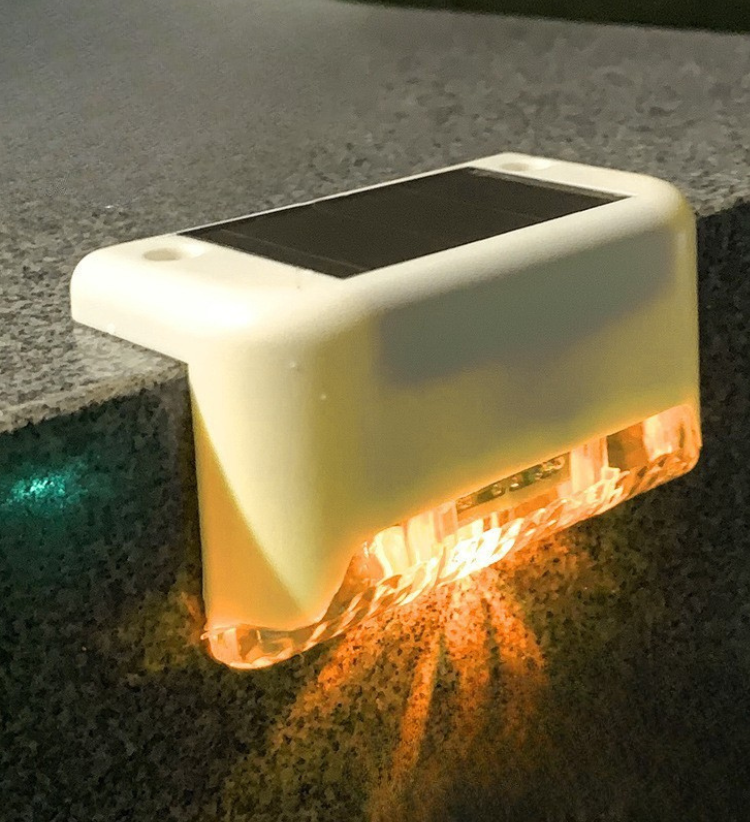 Luzes solares LED à prova d'água para escadas