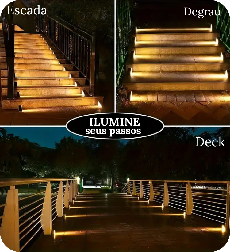 Luminária de Led com Sensor - Carregamento Solar