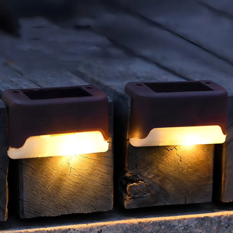 Luzes solares LED à prova d'água para escadas