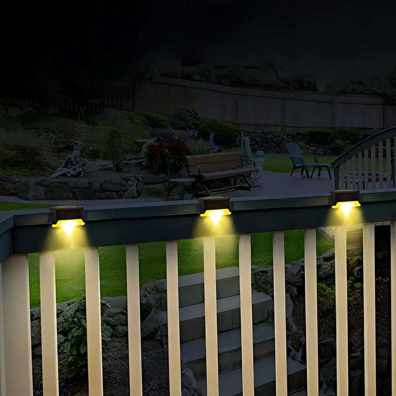 Luzes solares LED à prova d'água para escadas