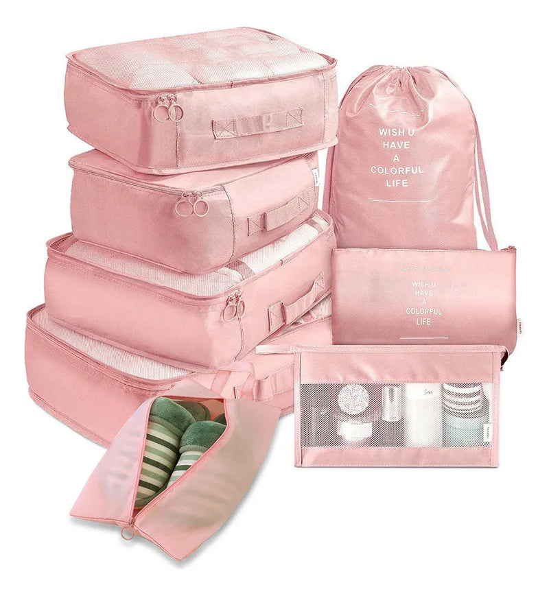Kit 8 Malas para Organização de Roupas Para Viagem - OFERTA LIMITADA ⏰