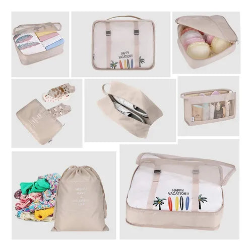 Kit 8 Malas para Organização de Roupas Para Viagem - OFERTA LIMITADA ⏰