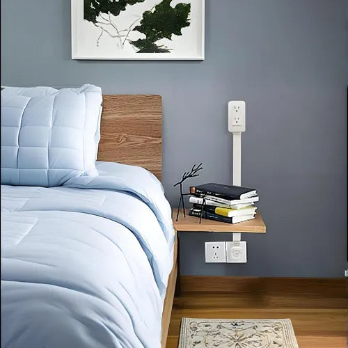 Extensor de Tomada Elétrica com USB e Suporte para Celular