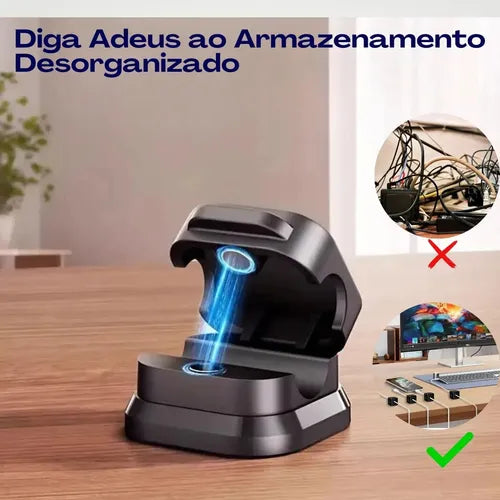 OrganizaFios Magnético – Guia de Cabos Prático