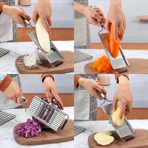 Ralador Inox Profissional 4 em 1 para Queijos e Leguminosas