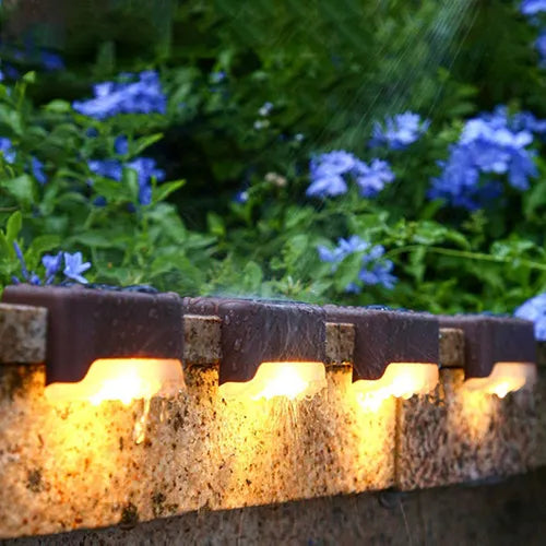 Luzes solares LED à prova d'água para escadas