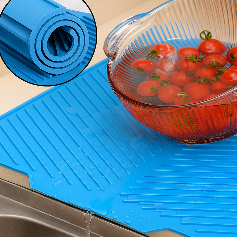Escorredor de Louça Silicone Antiderrapante - Secagem Rápida Inteligente