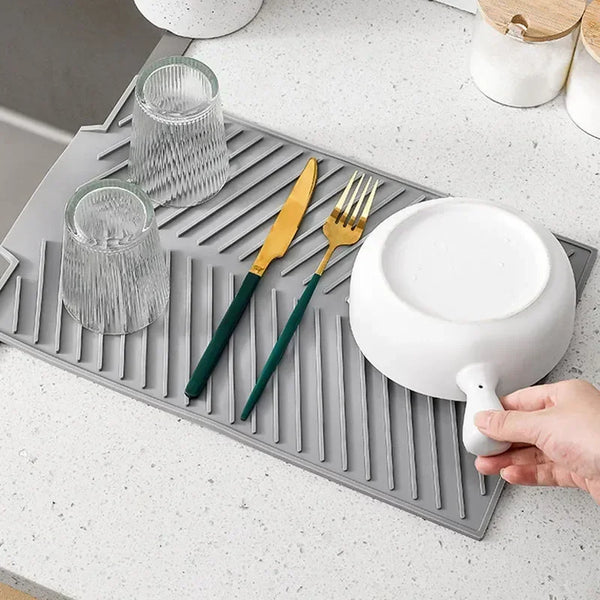 Escorredor de Louça Silicone Antiderrapante - Secagem Rápida Inteligente