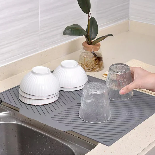 Escorredor de Louça Silicone Antiderrapante - Secagem Rápida Inteligente