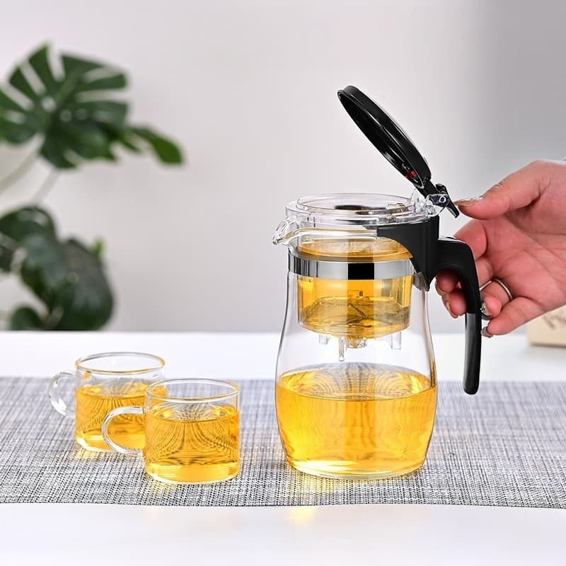 Bule de Vidro com Infusor em Aço Inoxidável – 500ml / 900ml