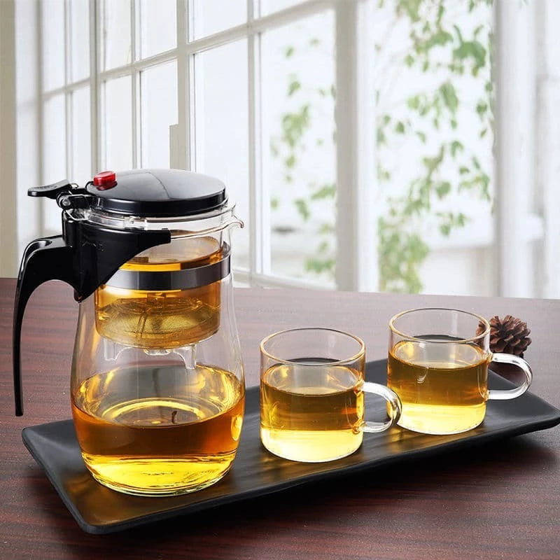 Bule de Vidro com Infusor em Aço Inoxidável – 500ml / 900ml