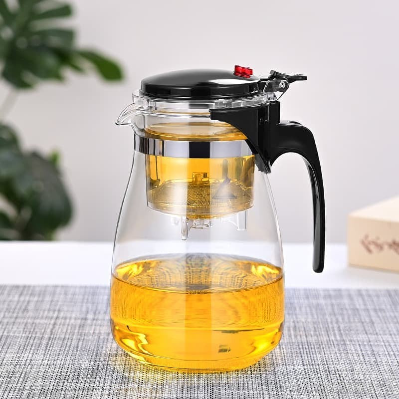 Bule de Vidro com Infusor em Aço Inoxidável – 500ml / 900ml